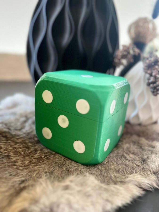 Siematech 3D geprinte dobbelsteen Opbergkubus Groen