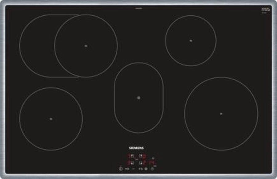 Siemens EH845BFB1E Ingebouwd Zone induction hob Zwart Roestvrijstaal kookplaat