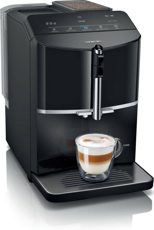 Siemens TF301E19 EQ300 Volautomatische Koffiemachine Piano Zwart