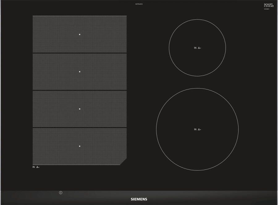 Siemens EX775LEC1E Inductie vitrokeramisch 70cm Inox facet | Inductiekookplaten | Keuken&Koken Kookplaten | EX775LEC1E