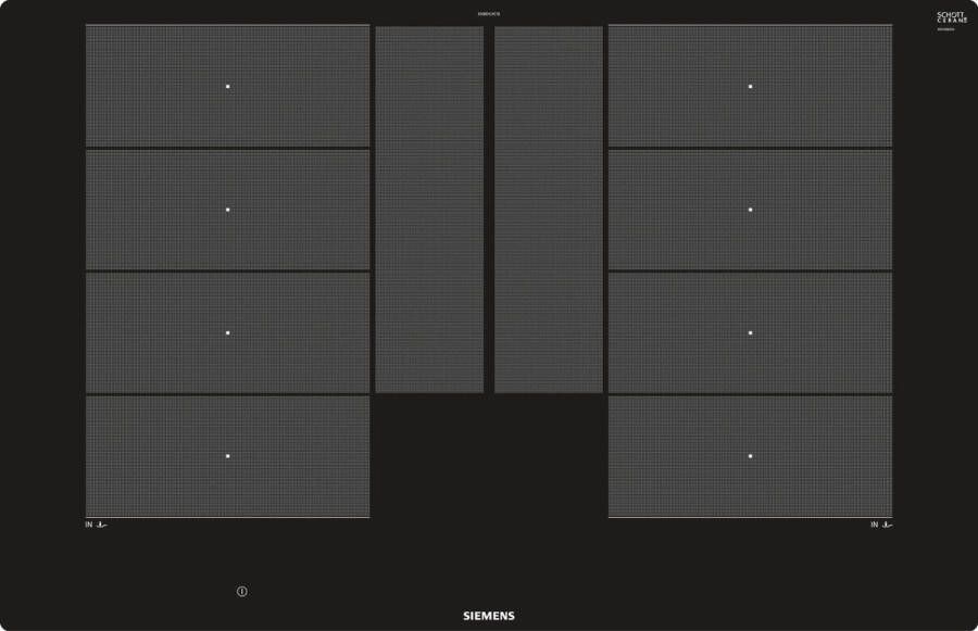 SIEMENS Flex-inductiekookplaat van SCHOTT CERAN EX801LYC1E met powermove plus