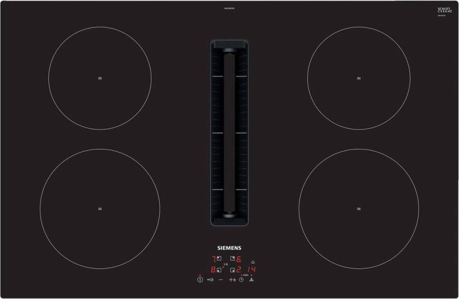 Siemens iQ300 EH811BE15E Zwart Ingebouwd 80 cm Inductiekookplaat zones Keramisch 4 zone(s)