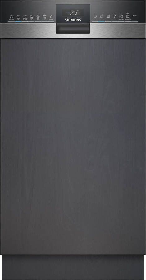 Siemens iQ300 SR53ES24KE Semi-ingebouwd Slimline (45 cm) Zwart Roestvrijstaal Touch 1 75 m 1 65 m