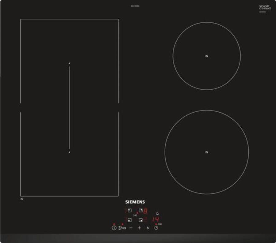 Siemens iQ500 ED631BSB5E kookplaat Zwart Ingebouwd 60 cm Inductiekookplaat zones 3 zone(s)