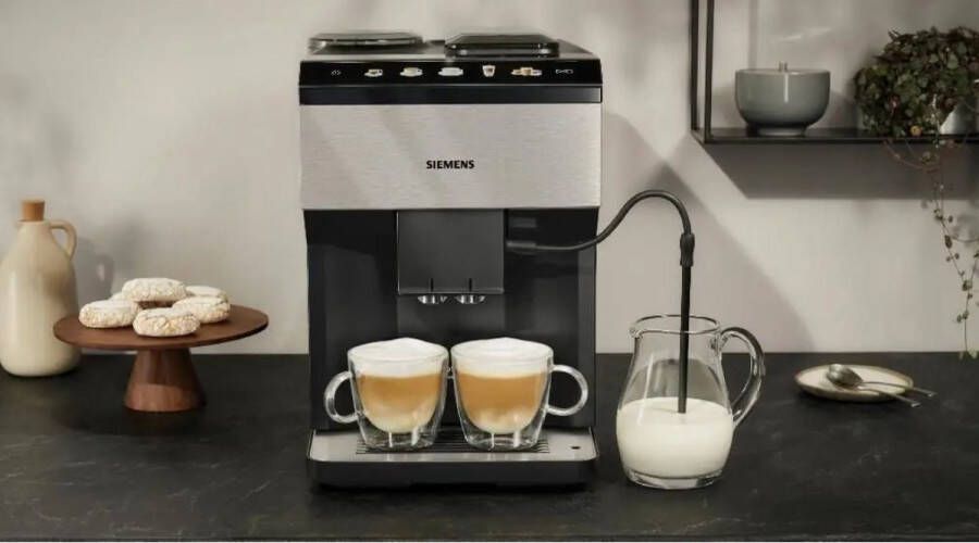 Siemens iQ500 TP517DF3 Espressomachine 1 9 l Koffiebonen Ingebouwde molen 1500 W Zwart Roestvrijstaal