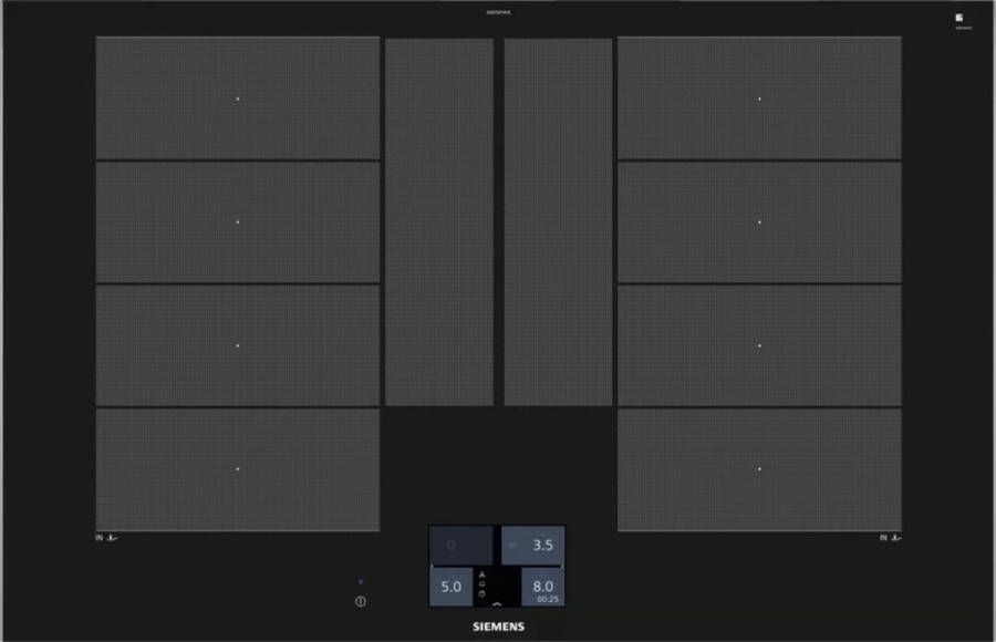 Siemens iQ700 EX875KYV1E Zwart Ingebouwd 80 cm Inductiekookplaat zones Keramisch 4 zone(s)
