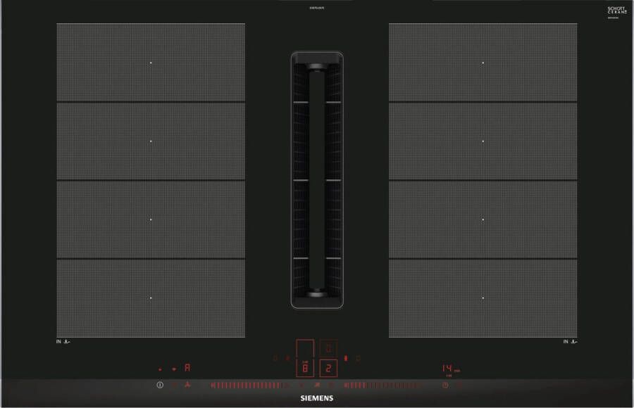 Siemens iQ700 EX875LX67E kookplaat Zwart Roestvrijstaal Ingebouwd 80 cm Inductiekookplaat zones 4 zone(s)