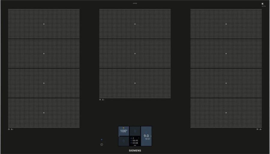 Siemens iQ700 EX975KXV1E Zwart Ingebouwd 90 cm Inductiekookplaat zones Keramisch 5 zone(s)