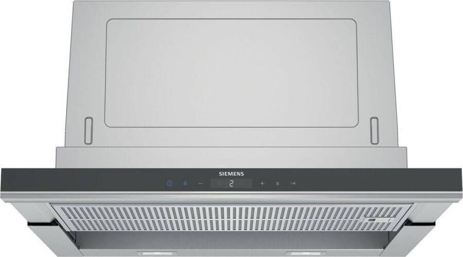 Siemens iQ700 LI67SA671 afzuigkap Semi-inbouw (uittrekbaar) Zwart Roestvrijstaal 717 m³ uur A