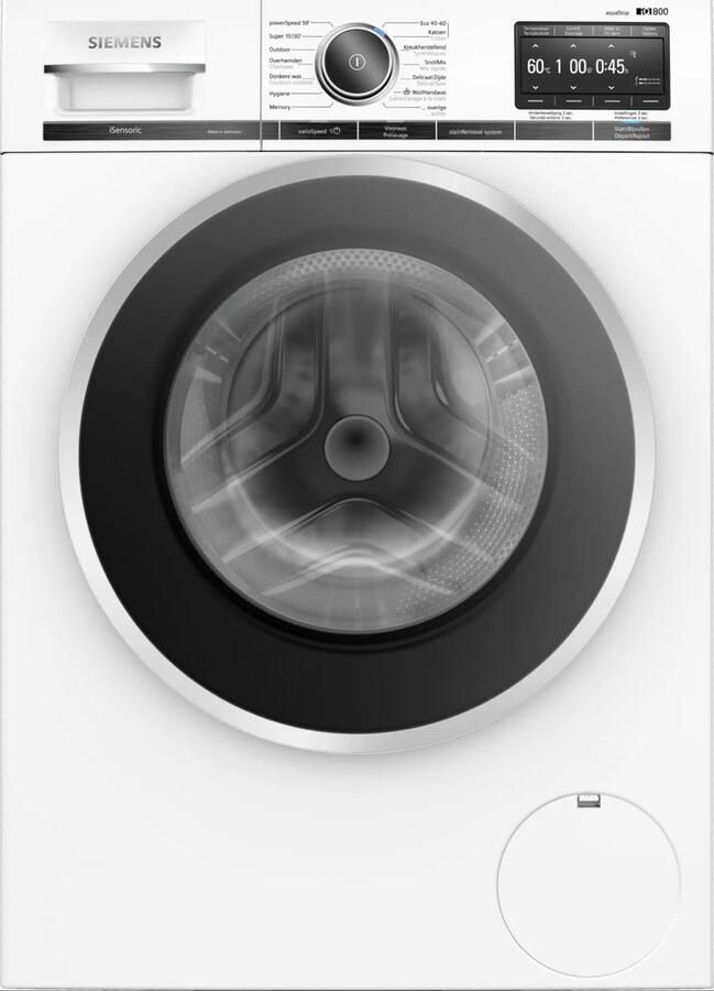 Siemens WM14VG0CFG vrijstaande wasmachine Zeer stil Home Connect