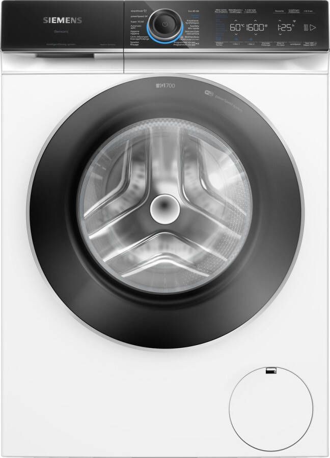 Siemens WG56B2ACFG iQ700 Wasmachine met stoom 1600 rpm Automatisch doseren Home Connect NL FR display Energielabel A