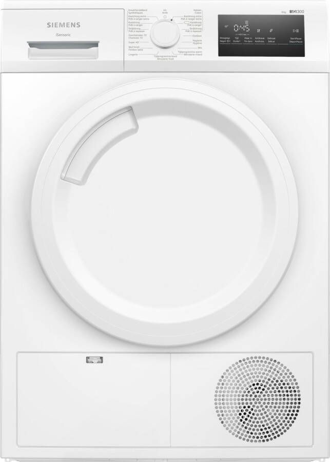 Siemens WT43N203FG iQ300 Wasdroger Condensdroger NL FR display