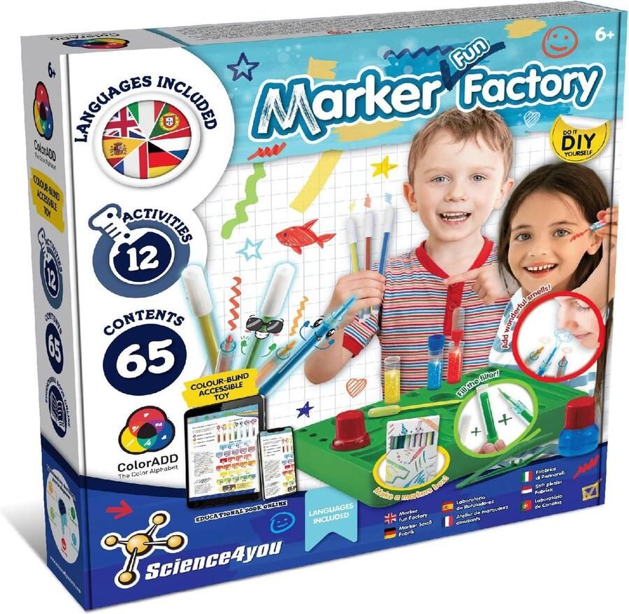 Sience4You Science4you Stiften Fabriek Experimenteerset Stiften maken 65 Onderdelen 12 experimenten 6 Jaar +