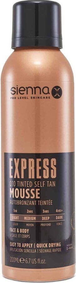 Sienna X Sienna-X Express Q10 Tinted Self Tan Mousse
