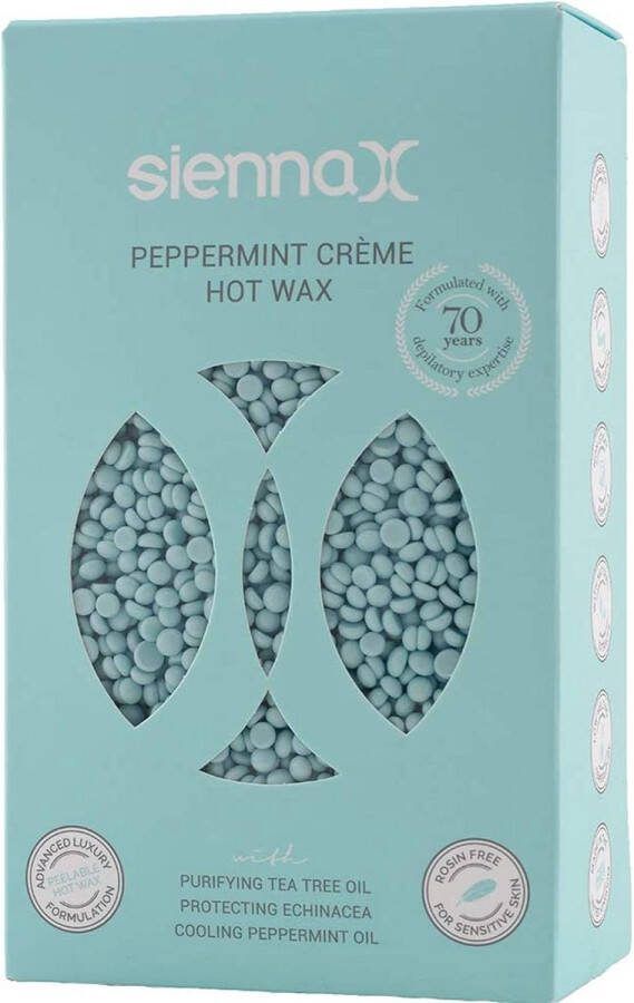 Sienna X Sienna-x Ontharingswax Hot Peppermint 800 Gram Vegan Blauw