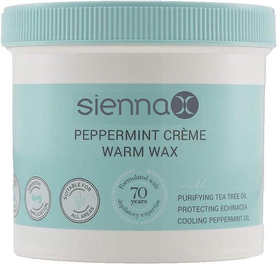 Sienna X Sienna-x Ontharingswax Warm Peppermint Crème 450 G Vegan Blauw