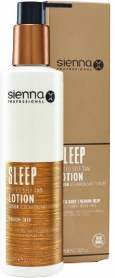 Sienna X Zelfbruiner set Self tan getinte lotion pomp 200 ml. (directe kleur om te zien waar u bent gebleven) + Fluwelen handschoen voor een naadloze toepassing + Primer tube 75 ml voor probleemgebieden enkels knieën ellebogen en handen