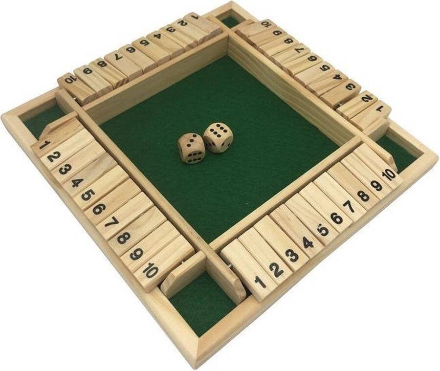 SIEPS Shut The Box 4 Spelers 1 Tot 4 Spelers Reisspellen Dobbelspel Spellen voor Volwassenen & Kinderen Rekenspel