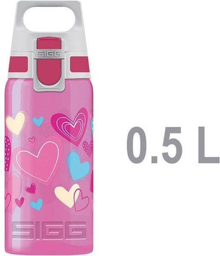 Sigg drinkfles Viva One Hearts meisjes 500 ml roze