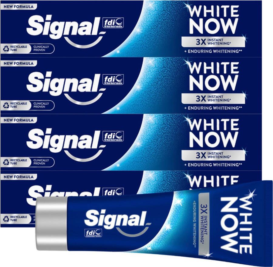 SIGNAL White Now Original Tandpasta 4 x 75 ml Voordeelverpakking