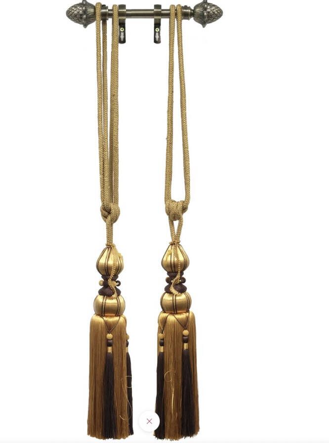 Signare Goud kwasten – set van 2 – Gold Tassel tie backs geschikt voor gordijnen en langs wandkleden
