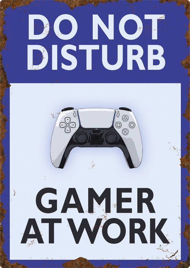 Signs of Time Wandbord 'Do not disturb Gamer at work (PlayStation 5)