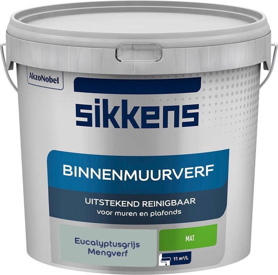 Sikkens Binnen Muurverf Mengkleur Eucalyptusgrijs 5 Liter