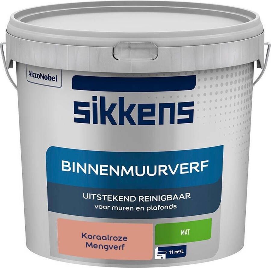 Sikkens Binnen Muurverf Mengkleur Koraalroze 5 Liter