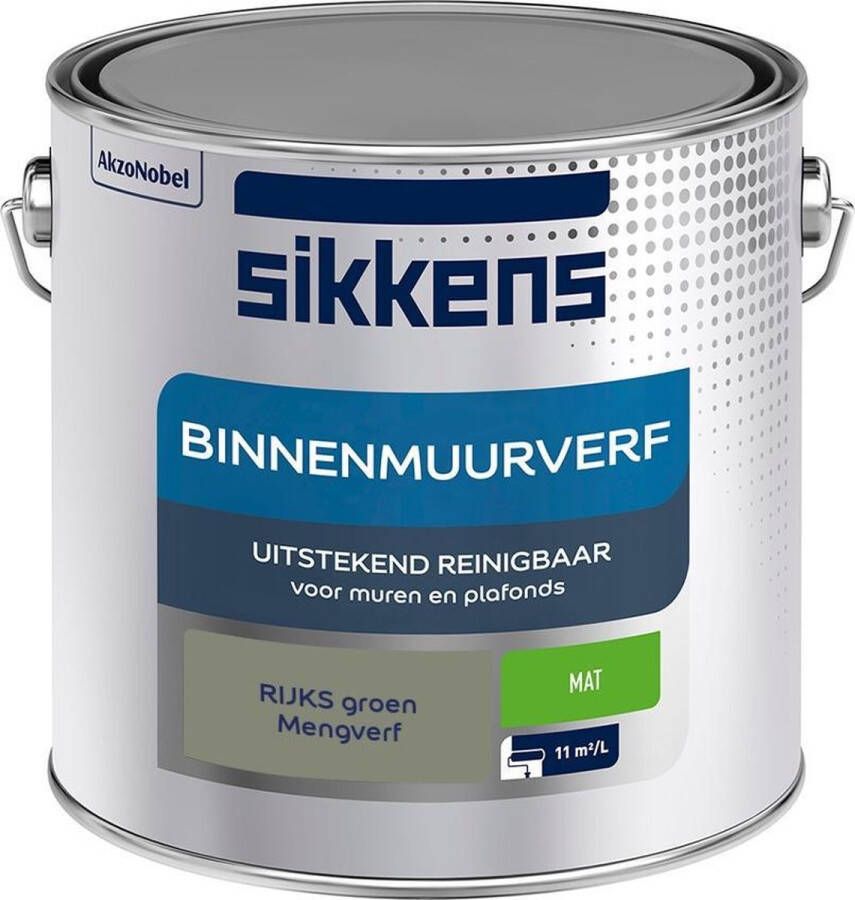 Sikkens Binnen Muurverf Mengkleur Mat RIJKS groen 2 5 Liter