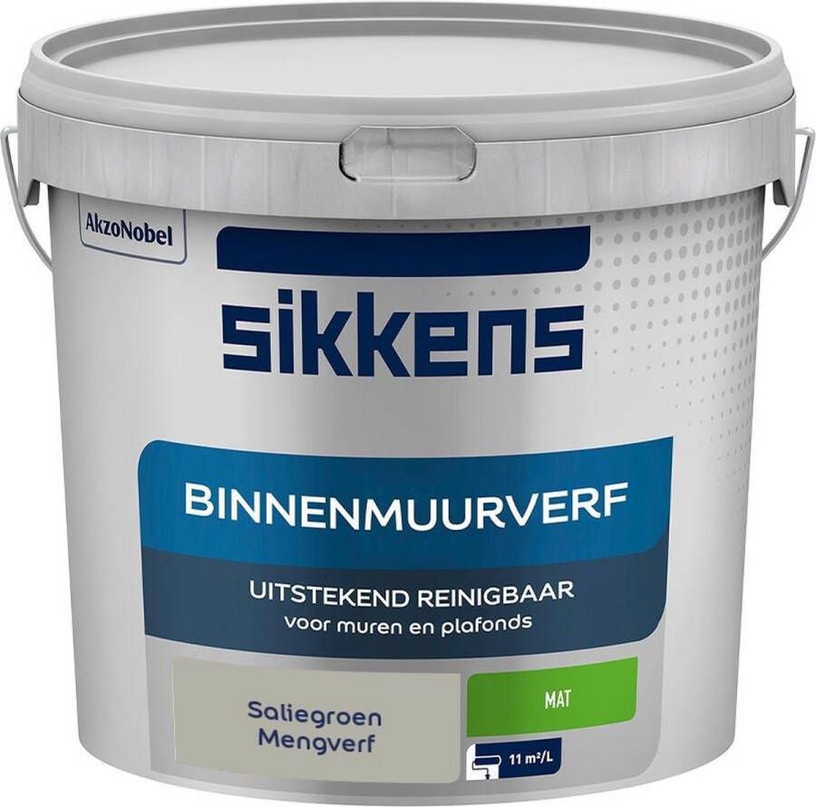 Sikkens Binnen Muurverf Mengkleur Saliegroen 5 Liter