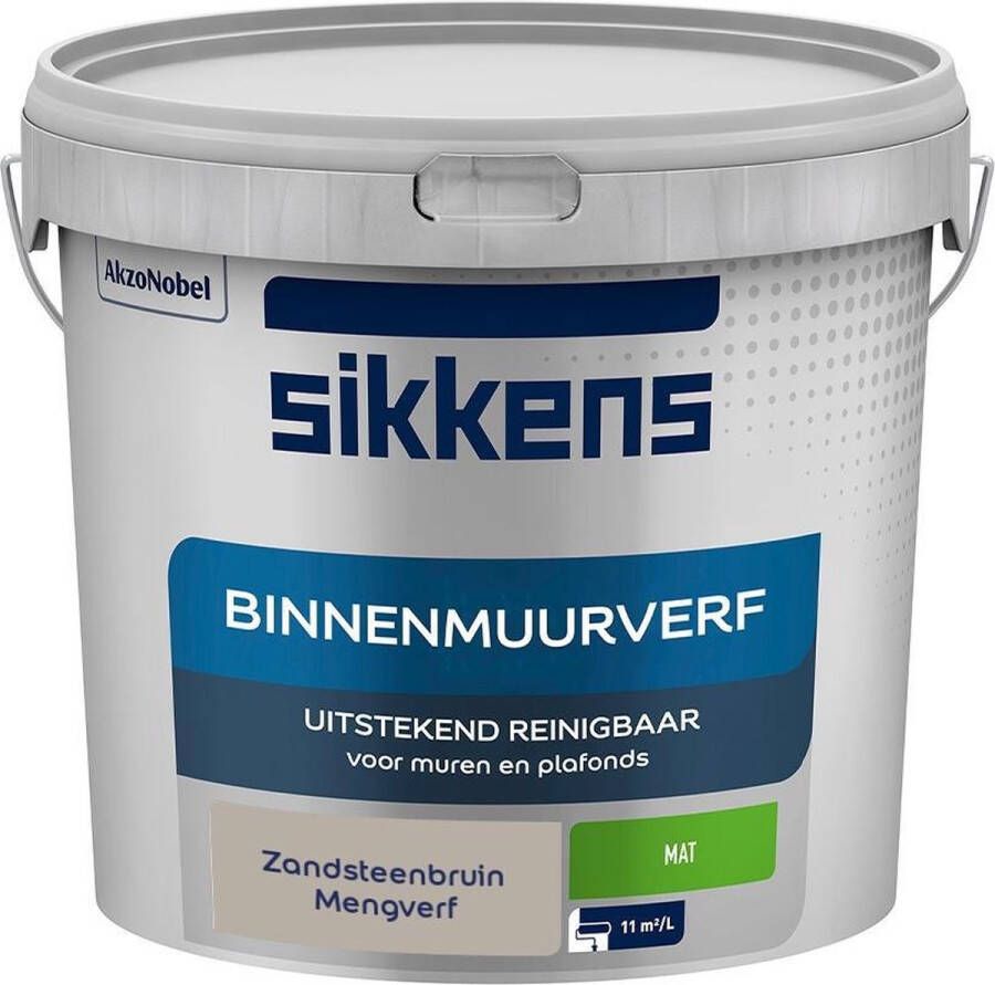 Sikkens Binnen Muurverf Mengkleur Zandsteenbruin 5 Liter