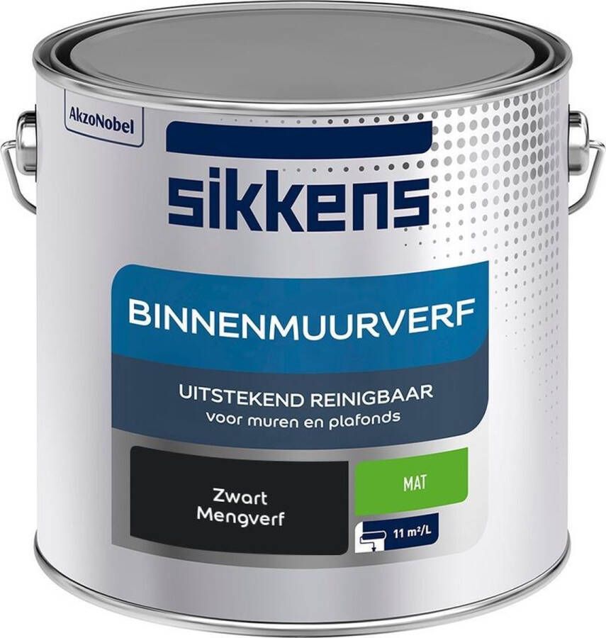 Sikkens Binnen Muurverf Mengkleur Zwart 2 5 liter