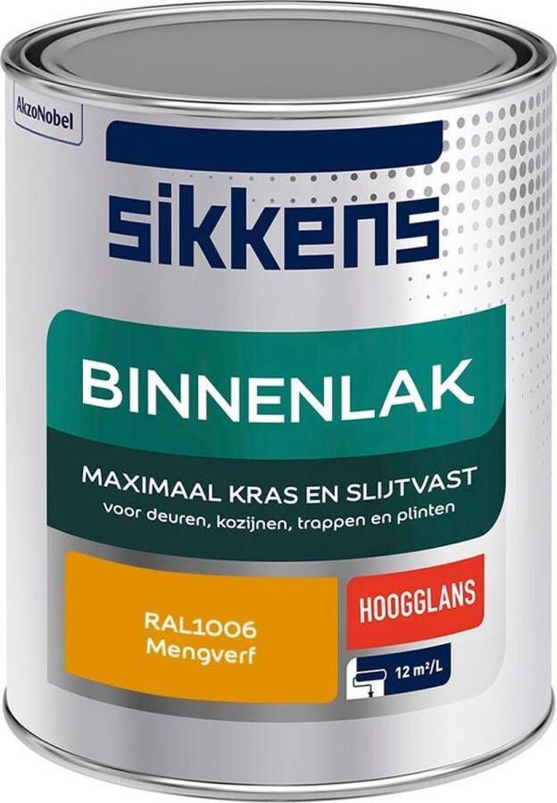 Sikkens Binnenlak Verf Hoogglans Mengkleur RAL1006 1 liter