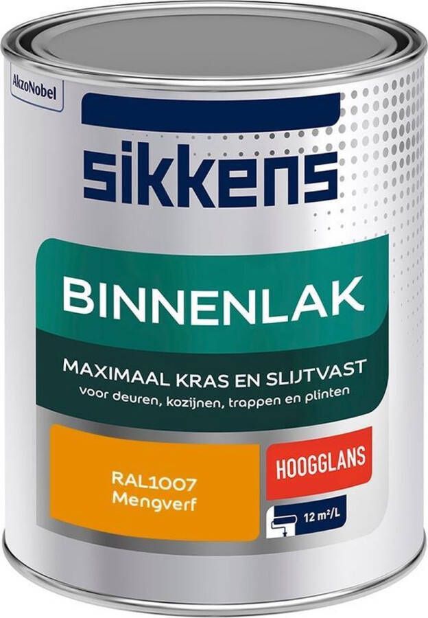 Sikkens Binnenlak Verf Hoogglans Mengkleur RAL1007 1 liter