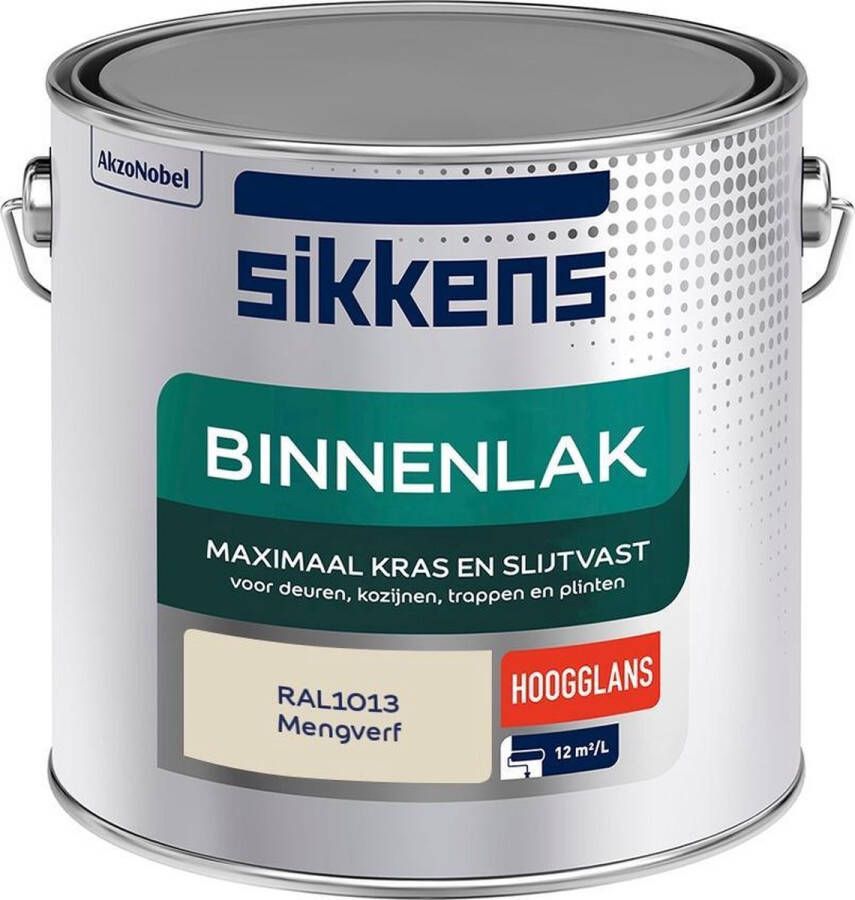 Sikkens Binnenlak Verf Hoogglans Mengkleur RAL1013 2 5 liter