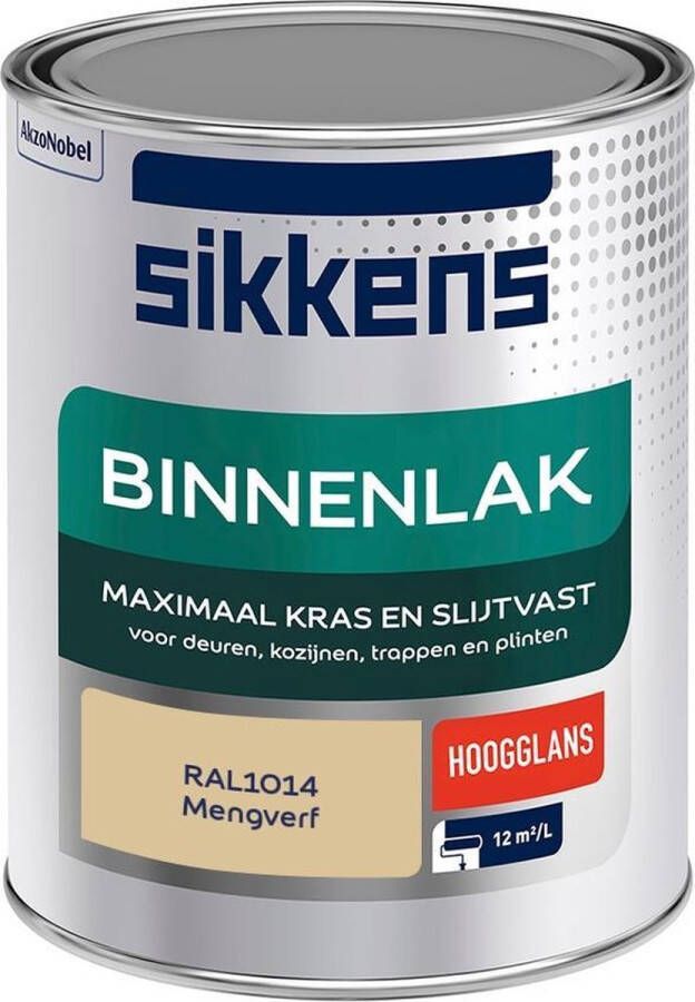 Sikkens Binnenlak Verf Hoogglans Mengkleur RAL1014 1 liter