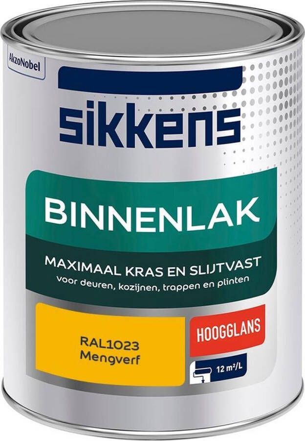 Sikkens Binnenlak Verf Hoogglans Mengkleur RAL1023 1 liter