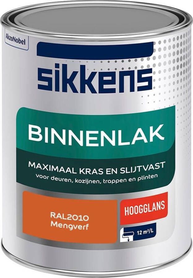 Sikkens Binnenlak Verf Hoogglans Mengkleur RAL2010 1 liter