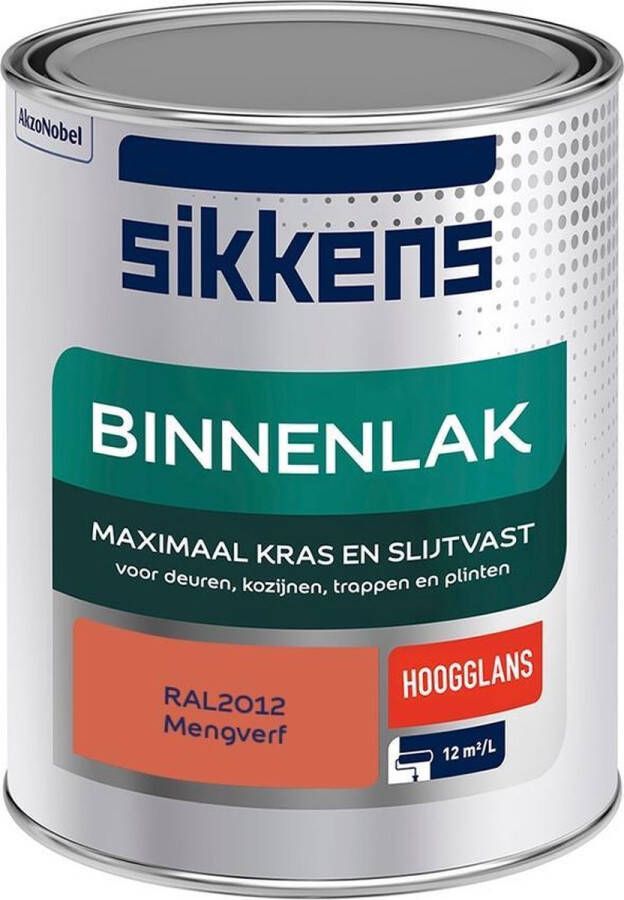 Sikkens Binnenlak Verf Hoogglans Mengkleur RAL2012 1 liter