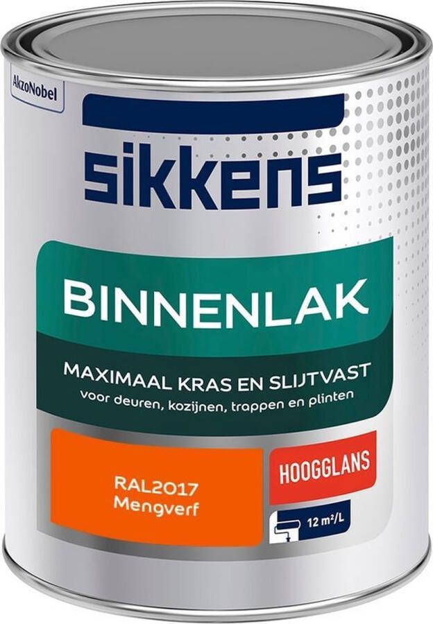 Sikkens Binnenlak Verf Hoogglans Mengkleur RAL2017 1 liter