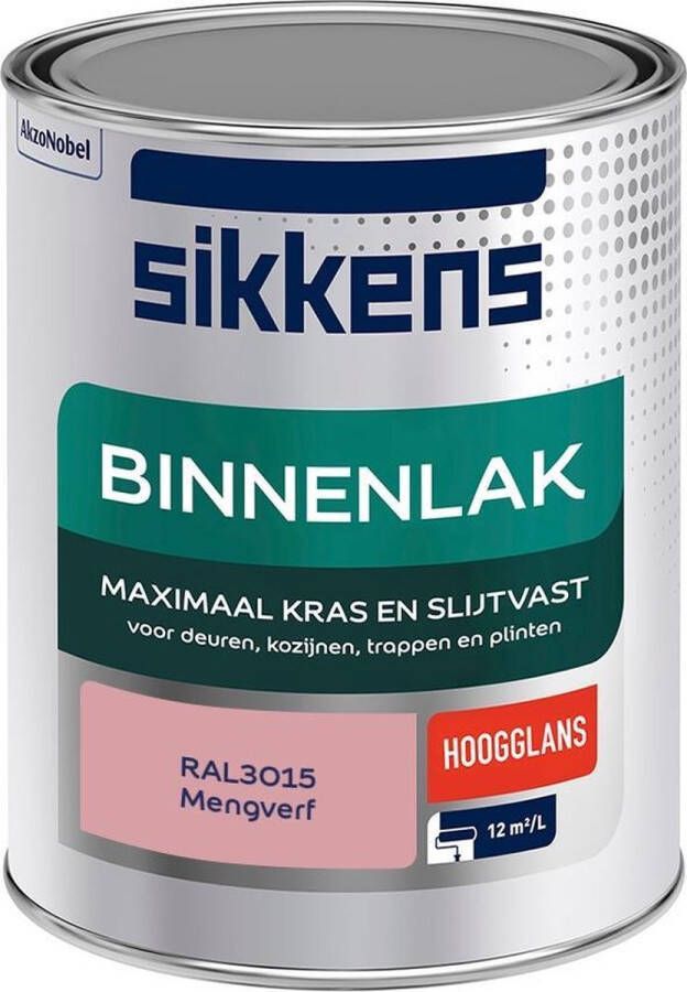 Sikkens Binnenlak Verf Hoogglans Mengkleur RAL3015 1 liter