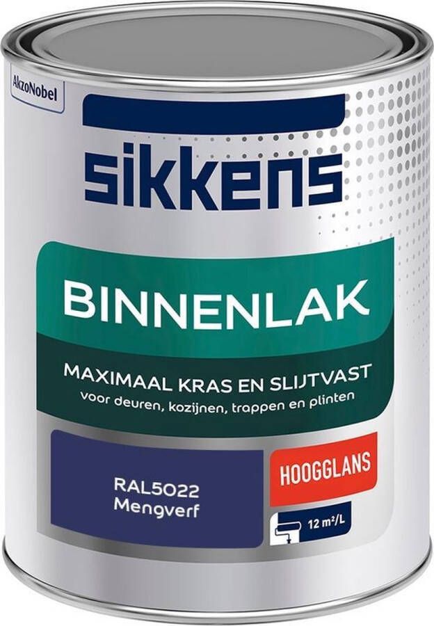 Sikkens Binnenlak Verf Hoogglans Mengkleur RAL5022 1 liter