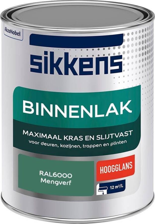 Sikkens Binnenlak Verf Hoogglans Mengkleur RAL6000 1 liter