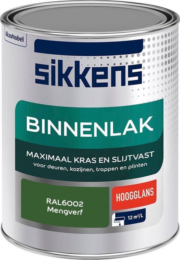 Sikkens Binnenlak Verf Hoogglans Mengkleur RAL6002 1 liter