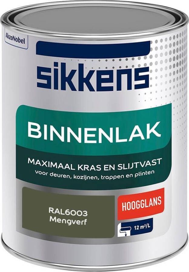 Sikkens Binnenlak Verf Hoogglans Mengkleur RAL6003 1 liter