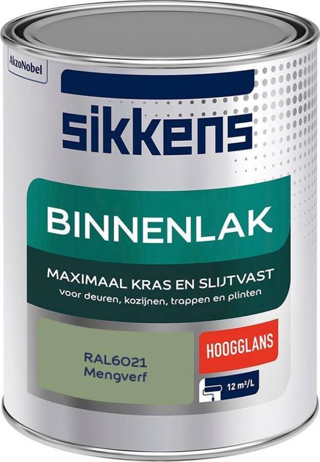 Sikkens Binnenlak Verf Hoogglans Mengkleur RAL6021 1 liter