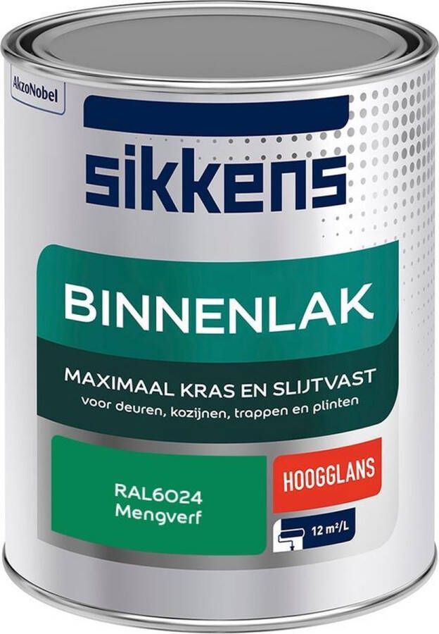 Sikkens Binnenlak Verf Hoogglans Mengkleur RAL6024 1 liter