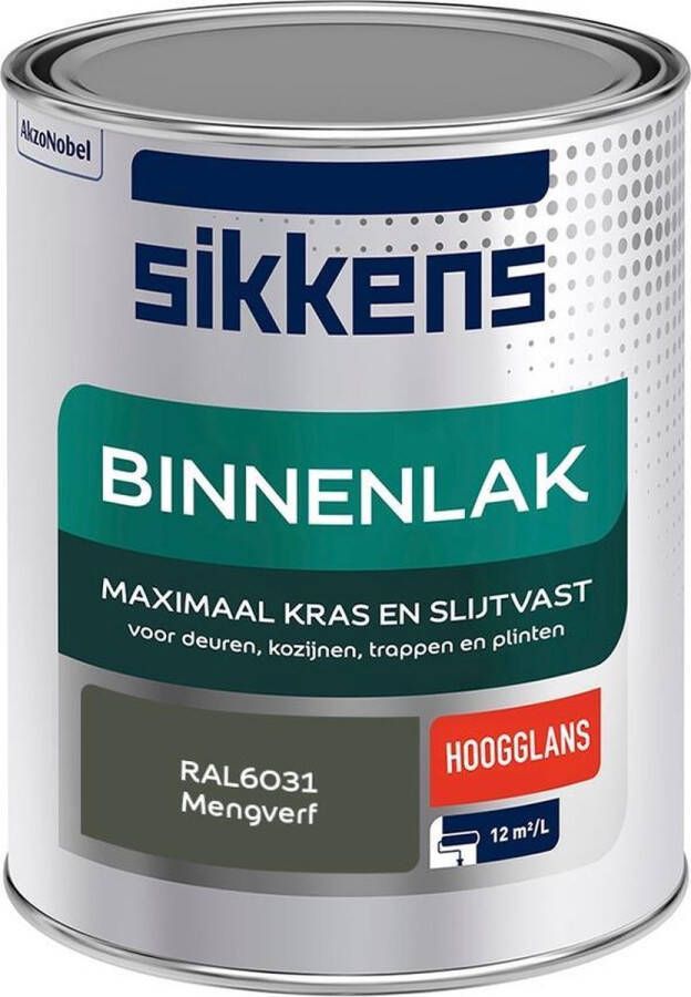 Sikkens Binnenlak Verf Hoogglans Mengkleur RAL6031 1 liter