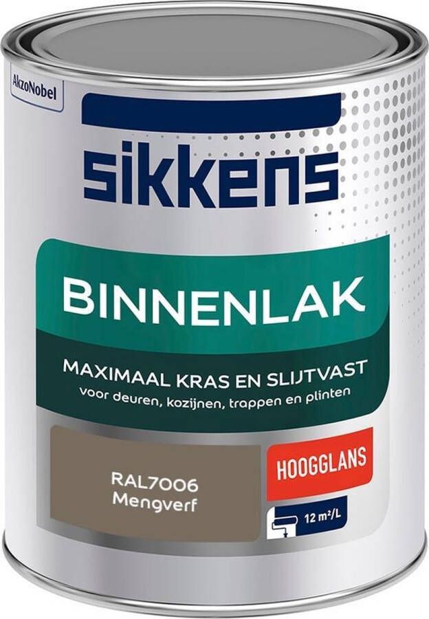 Sikkens Binnenlak Verf Hoogglans Mengkleur RAL7006 1 liter