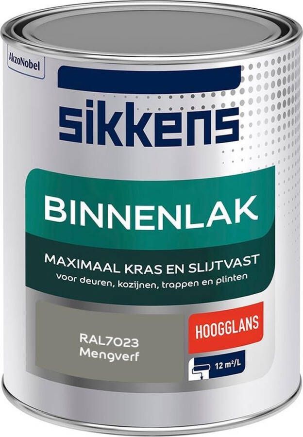 Sikkens Binnenlak Verf Hoogglans Mengkleur RAL7023 1 liter